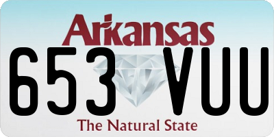 AR license plate 653VUU