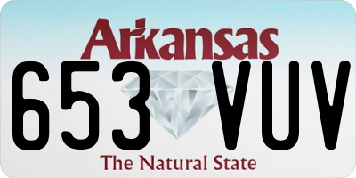 AR license plate 653VUV