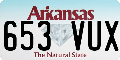 AR license plate 653VUX