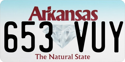 AR license plate 653VUY