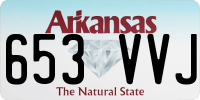 AR license plate 653VVJ