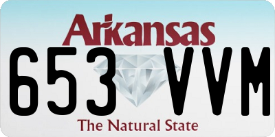 AR license plate 653VVM