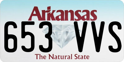 AR license plate 653VVS