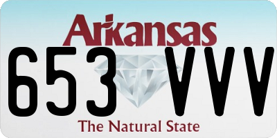 AR license plate 653VVV