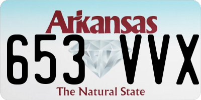 AR license plate 653VVX