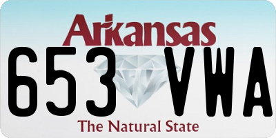 AR license plate 653VWA