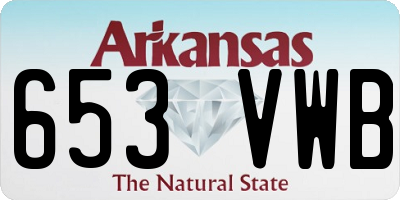 AR license plate 653VWB
