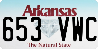 AR license plate 653VWC