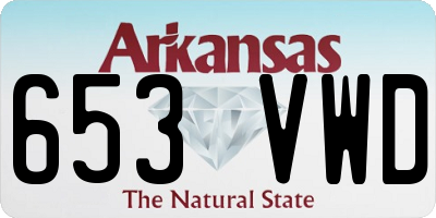 AR license plate 653VWD