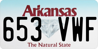 AR license plate 653VWF
