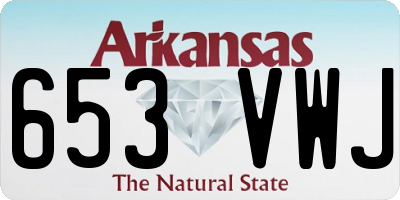 AR license plate 653VWJ