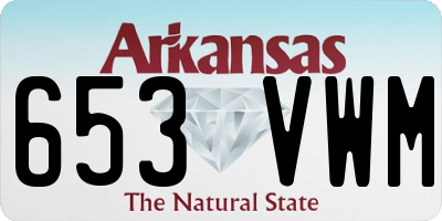 AR license plate 653VWM