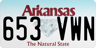 AR license plate 653VWN