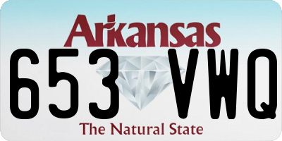 AR license plate 653VWQ