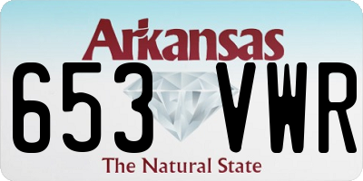 AR license plate 653VWR