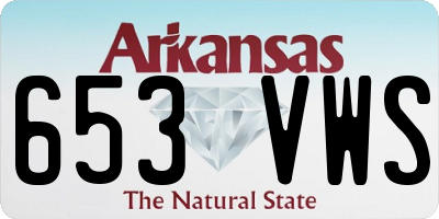 AR license plate 653VWS