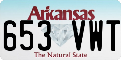 AR license plate 653VWT