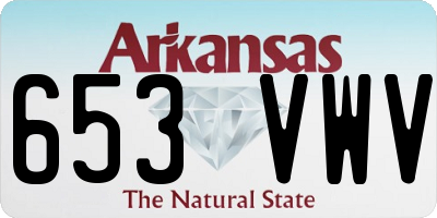 AR license plate 653VWV