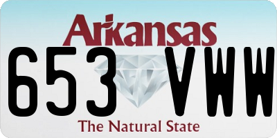 AR license plate 653VWW