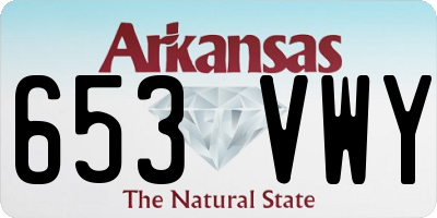 AR license plate 653VWY