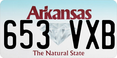AR license plate 653VXB