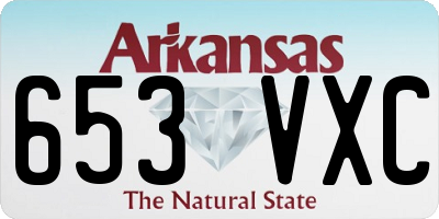 AR license plate 653VXC