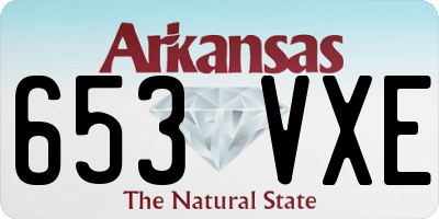 AR license plate 653VXE
