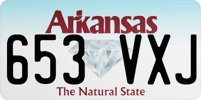 AR license plate 653VXJ
