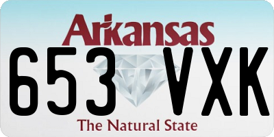 AR license plate 653VXK