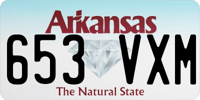 AR license plate 653VXM