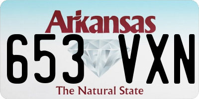 AR license plate 653VXN