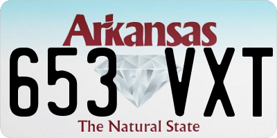 AR license plate 653VXT
