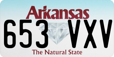 AR license plate 653VXV