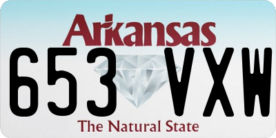 AR license plate 653VXW