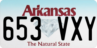 AR license plate 653VXY