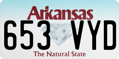 AR license plate 653VYD