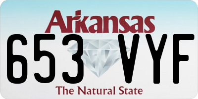 AR license plate 653VYF