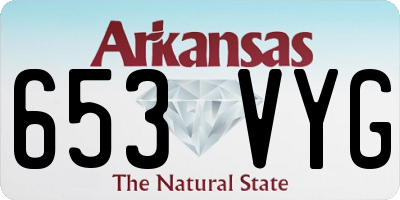AR license plate 653VYG