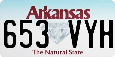 AR license plate 653VYH