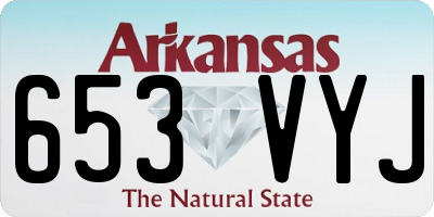 AR license plate 653VYJ