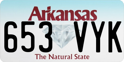 AR license plate 653VYK