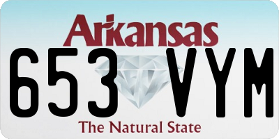 AR license plate 653VYM