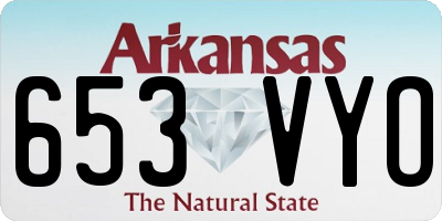 AR license plate 653VYO