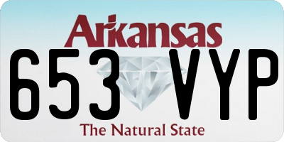 AR license plate 653VYP