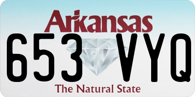 AR license plate 653VYQ