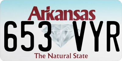 AR license plate 653VYR