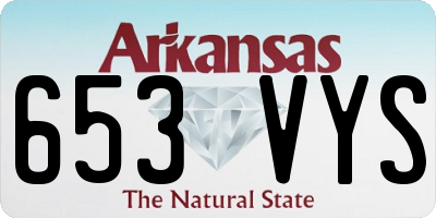 AR license plate 653VYS