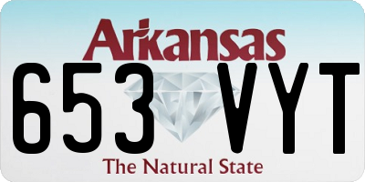 AR license plate 653VYT