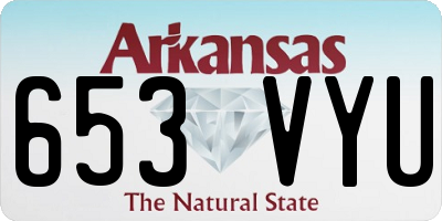 AR license plate 653VYU