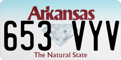 AR license plate 653VYV
